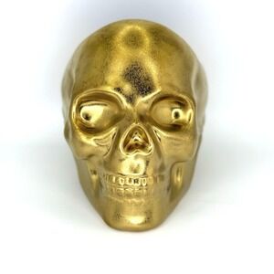 Threshold Gold Skull Candy Bowl‎ Stoneware Halloween Decor Target 2024
